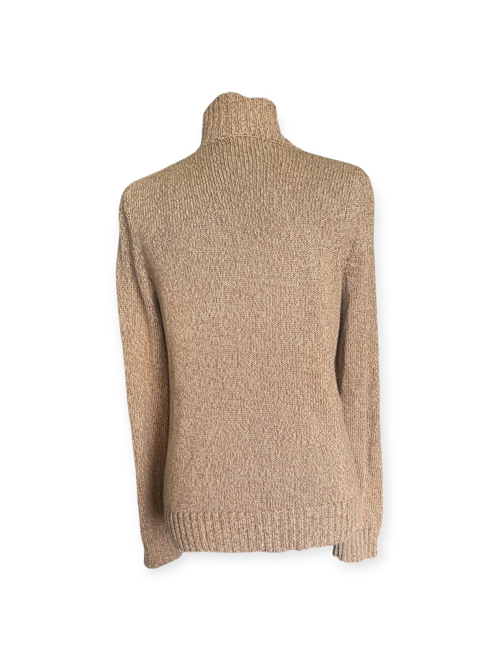 Ralph Lauren Vintage knit Cardigan Sweater – Camel with Suede Pockets - L - Picture 6 of 12